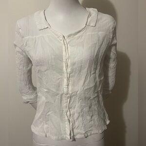 APM Women's White Button-Up Top
